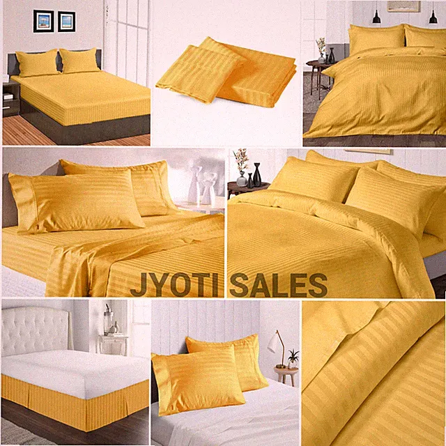 Awesome Bedding 1000TC/1200TC 100% Cotton Select Item Gold Stripe
