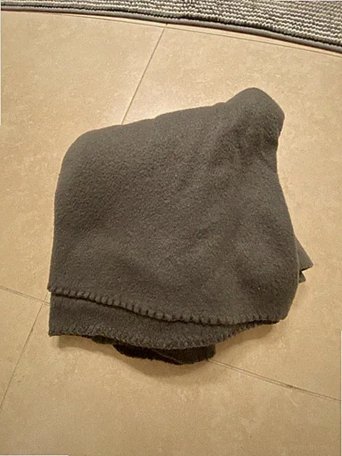 Dark Gray Microfiber Throw Blanket PICK UP ONLY