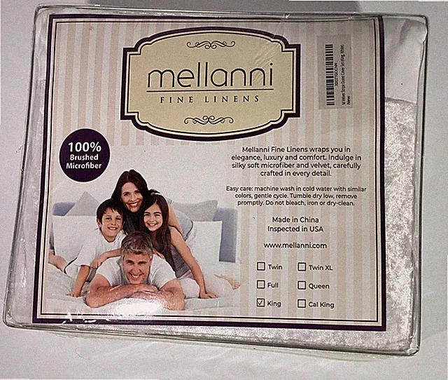 Melanni Duvet Cover Set, Button Closure, Corner Ties, King, White