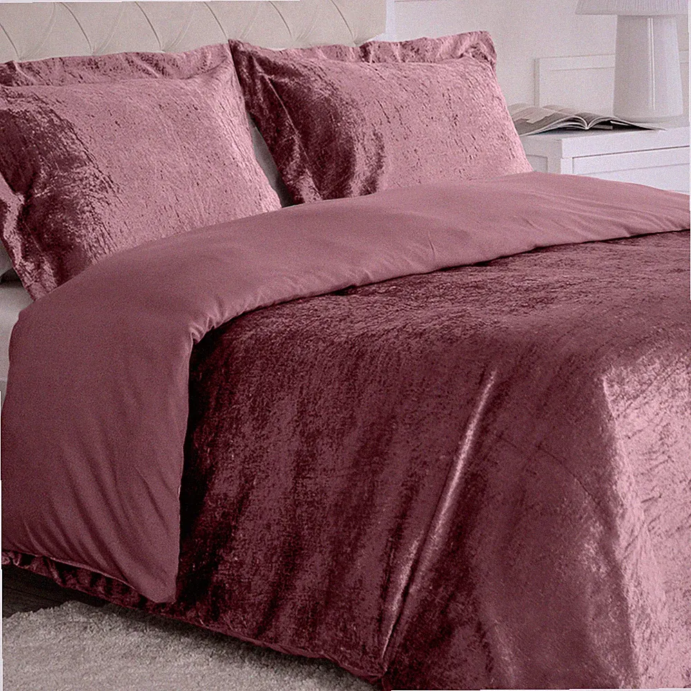 Mellanni Duvet Cover Set, Soft Velvet, with Button Closure and Ties