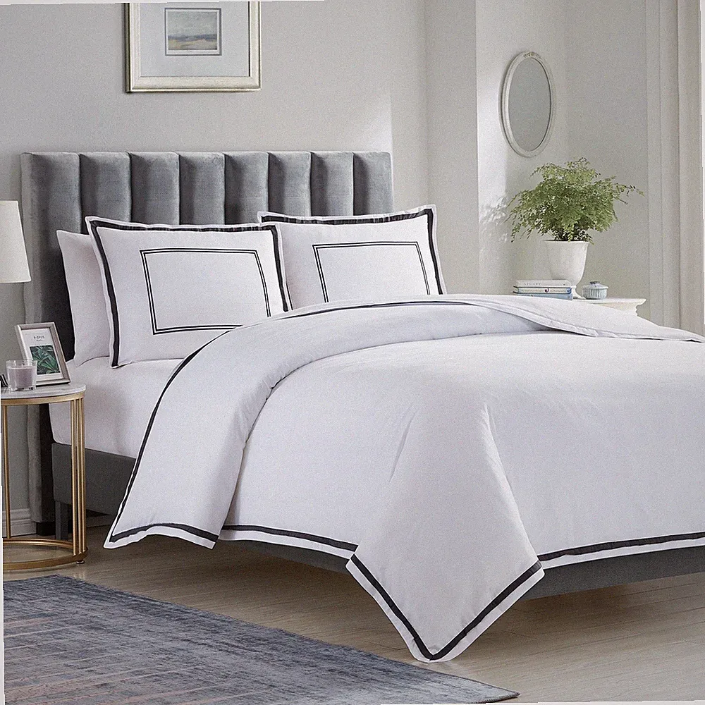 Mellanni Hotel Collection Duvet Cover Set 3 Pcs with 2 Shams, Hotel Gray