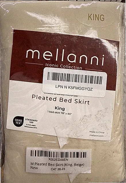 Mellanni King Size Bed Skirt - Ivory 78”x80”