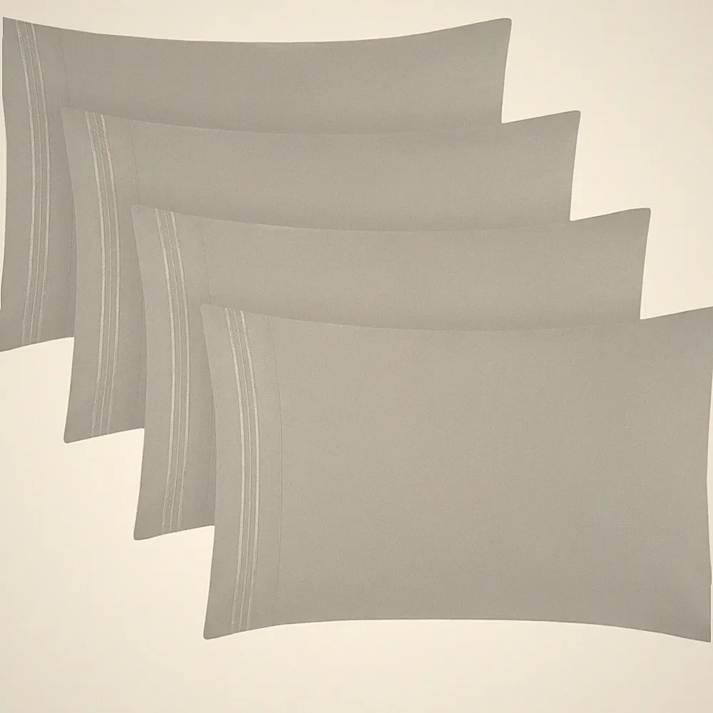 Mellanni Pillow Cases Set of 4 - Iconic Collection Microfiber Pillowcases