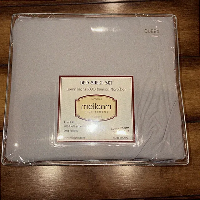 mellanni sheet set Grey Queen Luxury Linens, 1800 Brushed Microfiber
