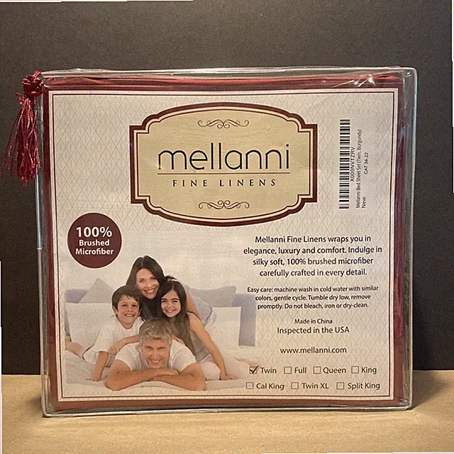 Mellanni Twin Bed Sheet Set 1800 Brushed Microfiber 3 pcs Wrinkle Resistant Red